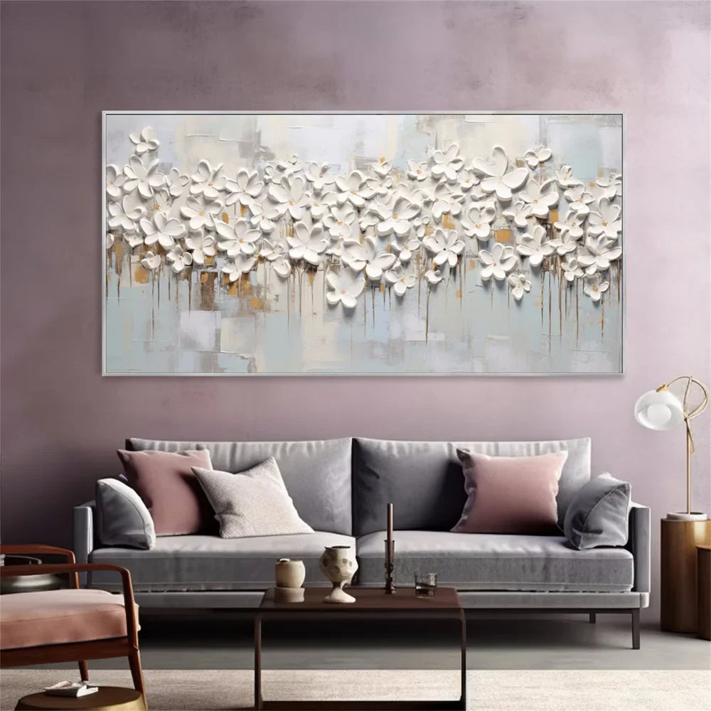 Abstract Flower And Tree Textured Canvas Art #MF008