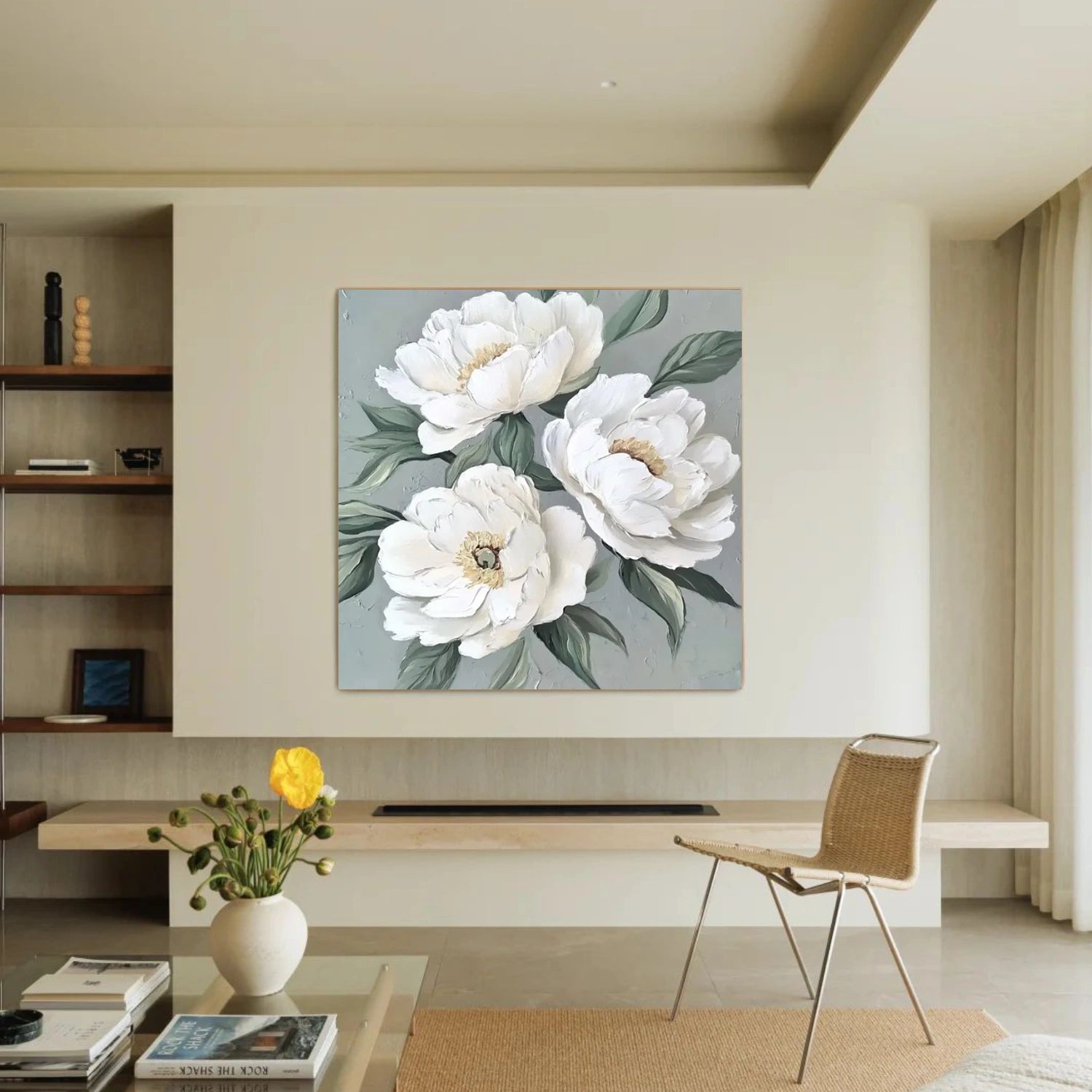 Abstract Flower And Tree Textured Canvas Art #MF184