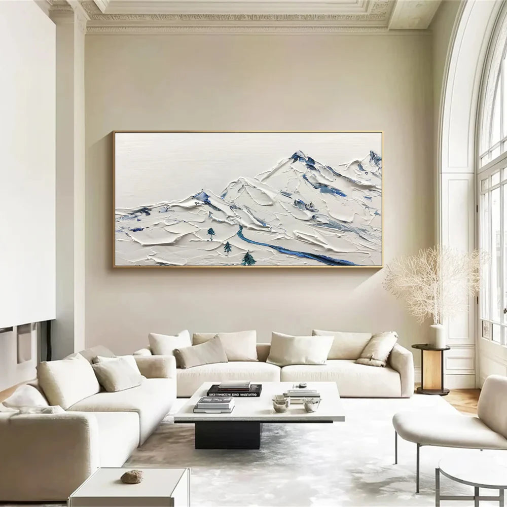 Minimalist Mountain Textured Canvas Art #BT024