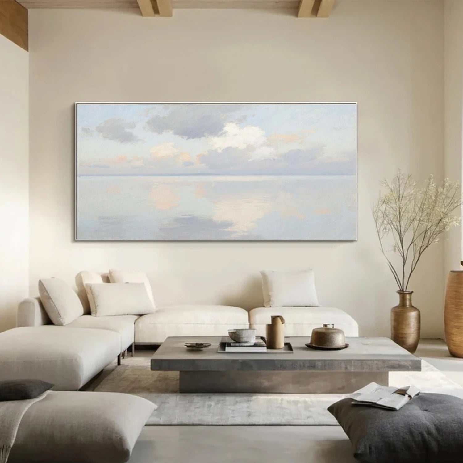 Abstract Ocean And Sky Canvas Art #OC147