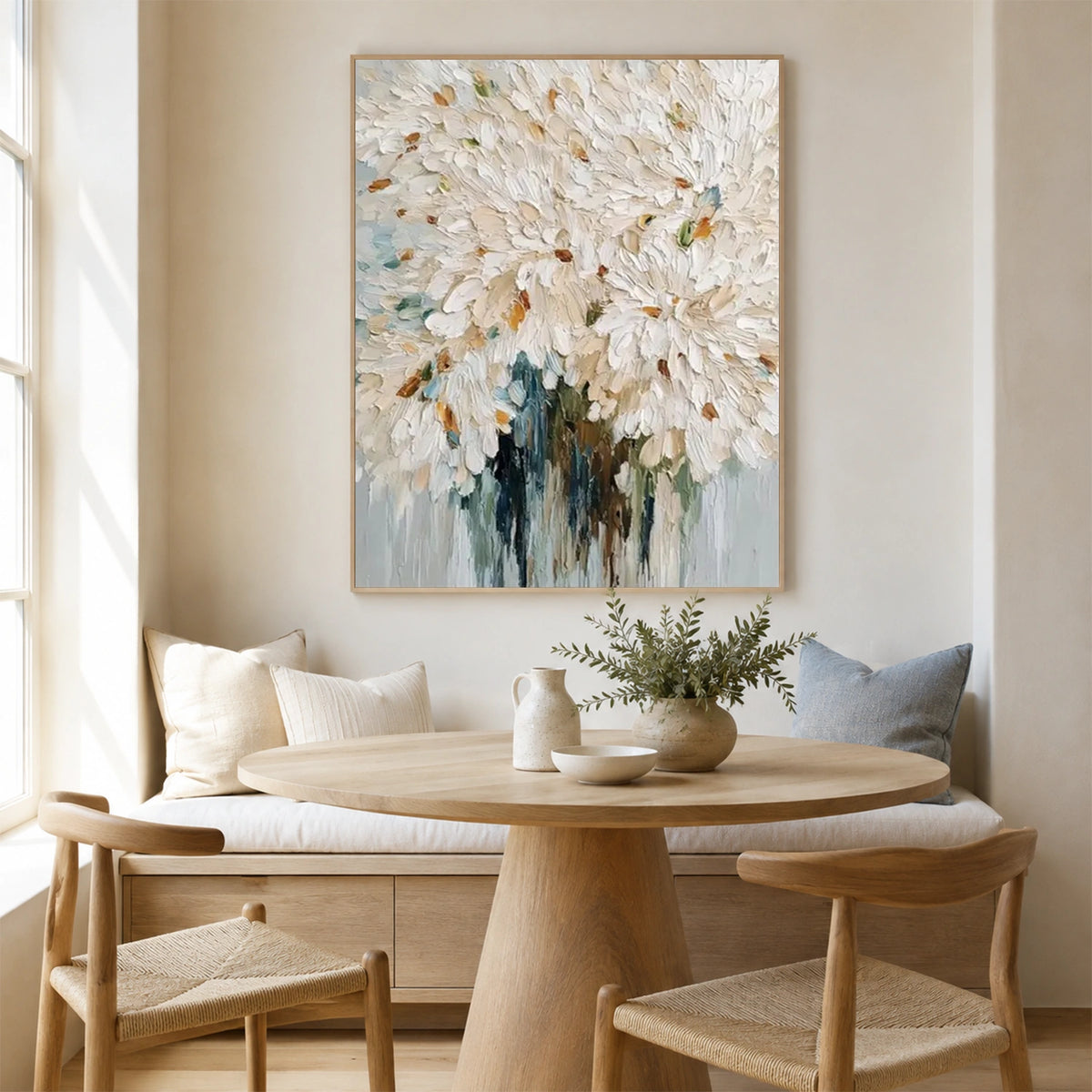 Abstract Flower And Tree Textured Canvas Art #MF222