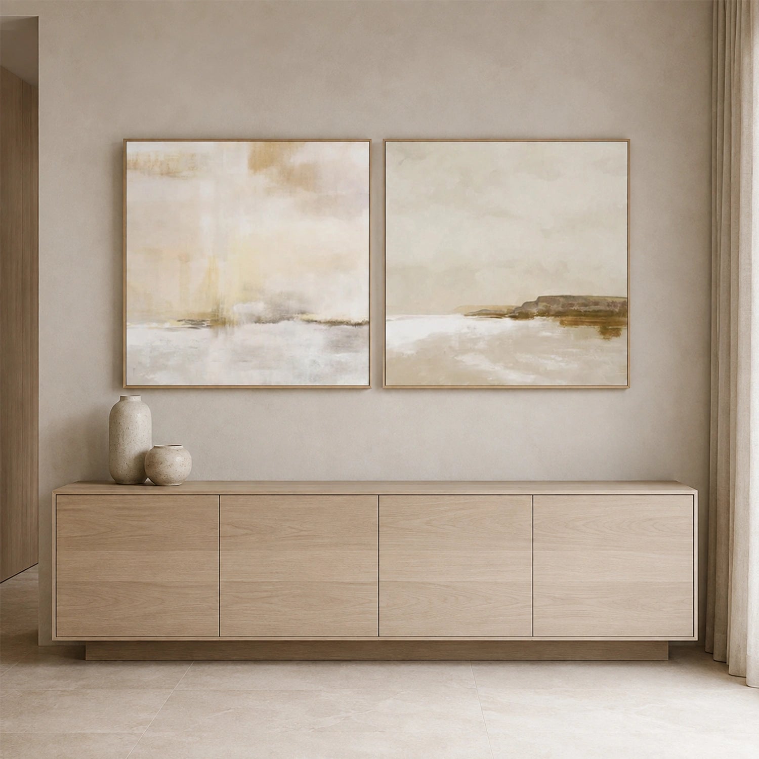 Abstract Ocean And Sky Canvas Art Set of 2 #OC220
