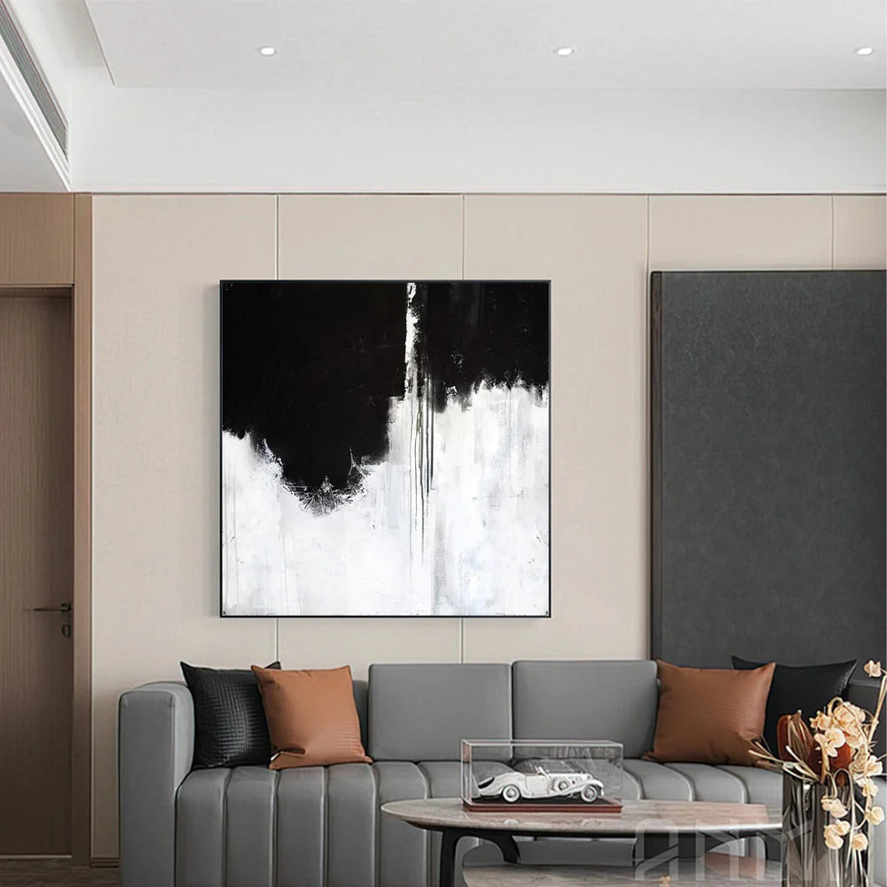 Black and White Minimalist Canvas Art #WZ011