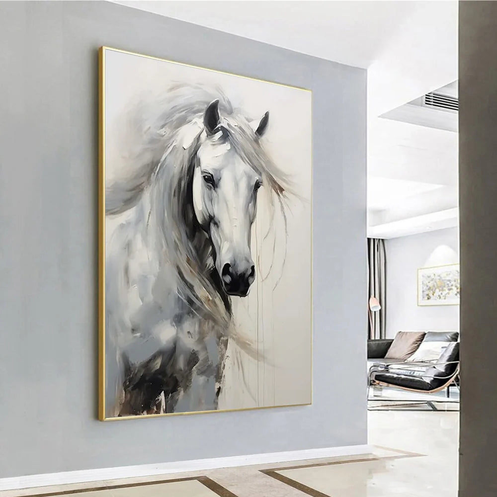 Abstract Animal Horse Canvas Art #DW021