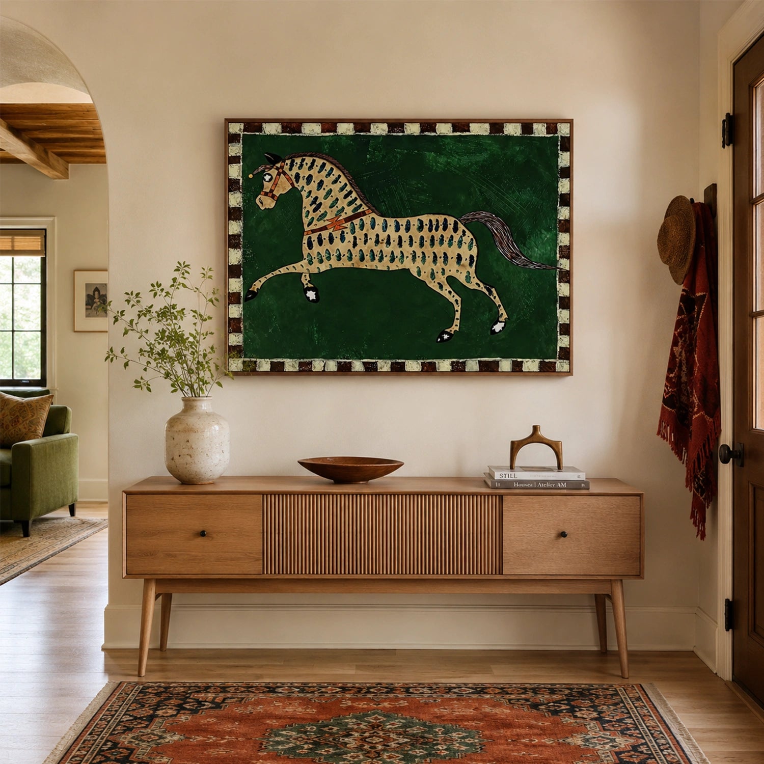 Abstract Animal Horse Canvas Art #DW159