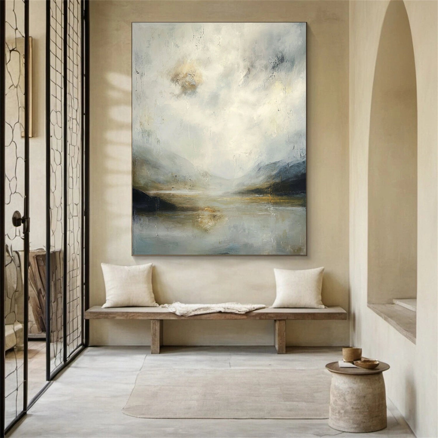 Abstract Ocean And Sky Canvas Art #OC174