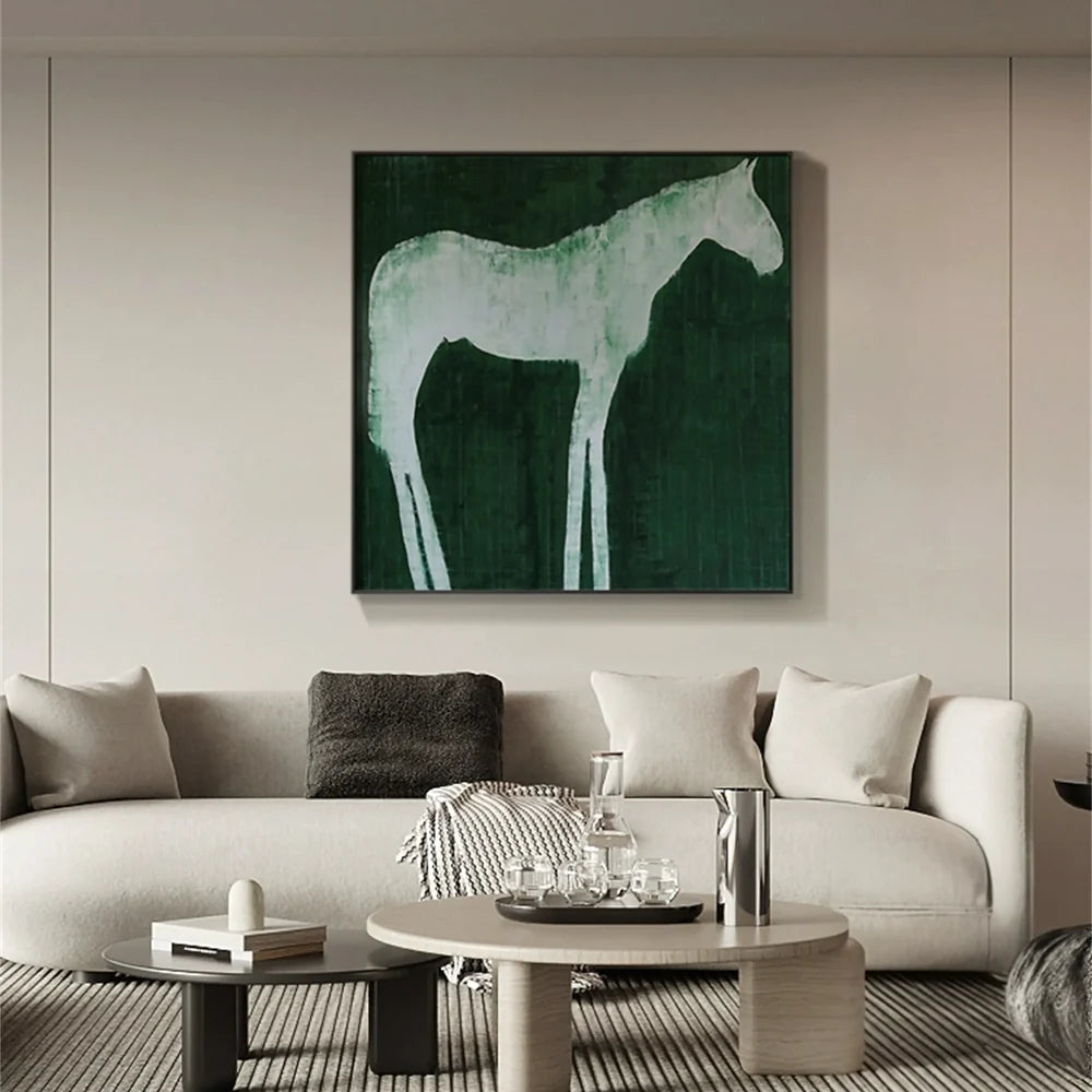 Abstract Animal Horse Canvas Art #DW048
