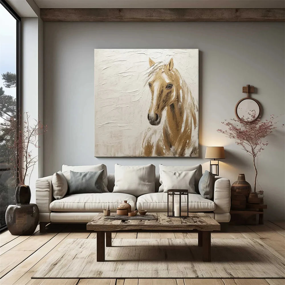 Abstract Animal Horse Canvas Art #DW006