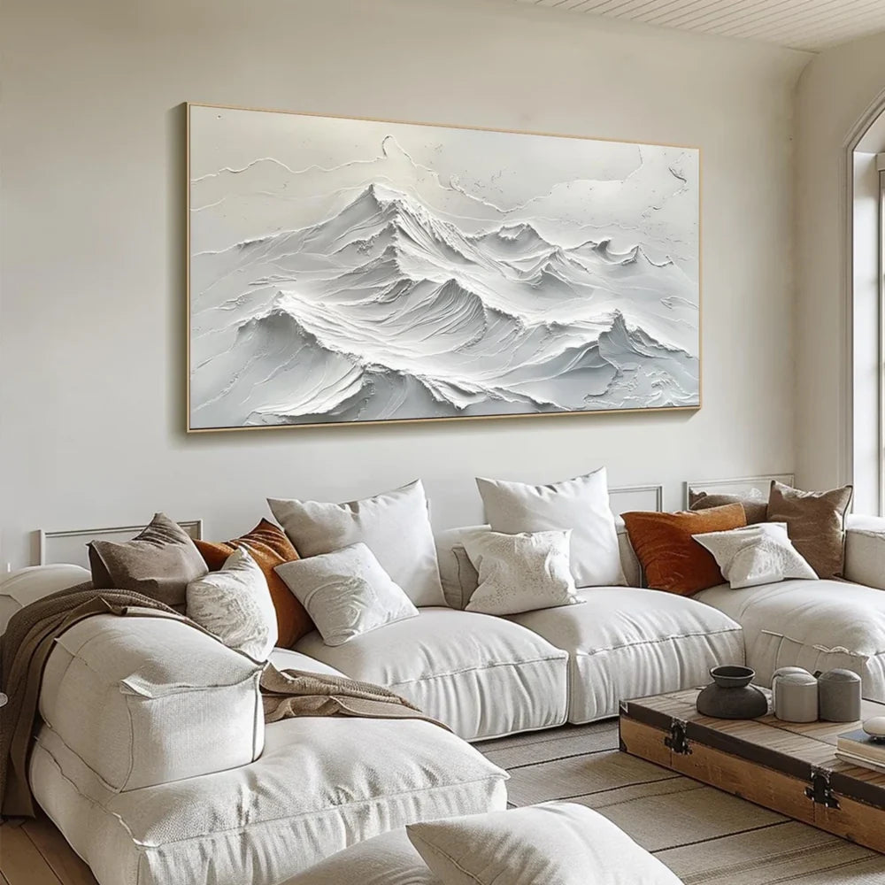 Minimalist Mountain Textured Canvas Art #BT012