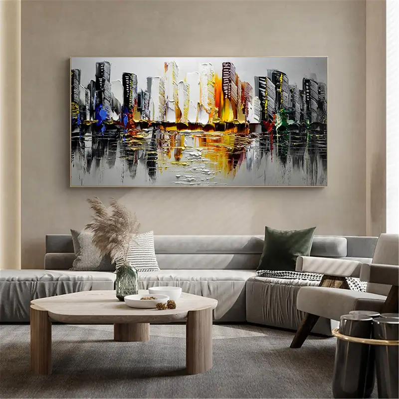 Abstract Urban Landscape Textured Painting #UL002