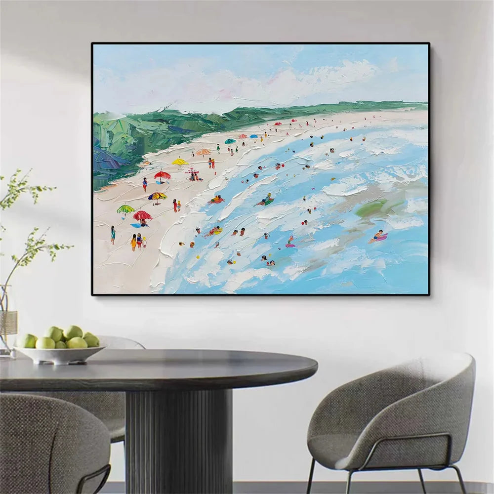 Swimming Sport Textured Canvas Painting #PB029