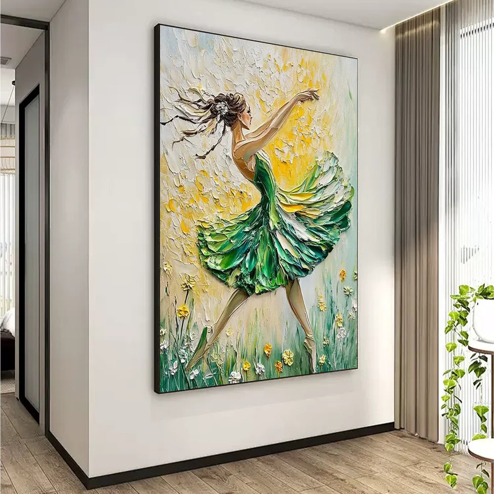 Colorful Abstract Portrait Textured Wall Art # LA019