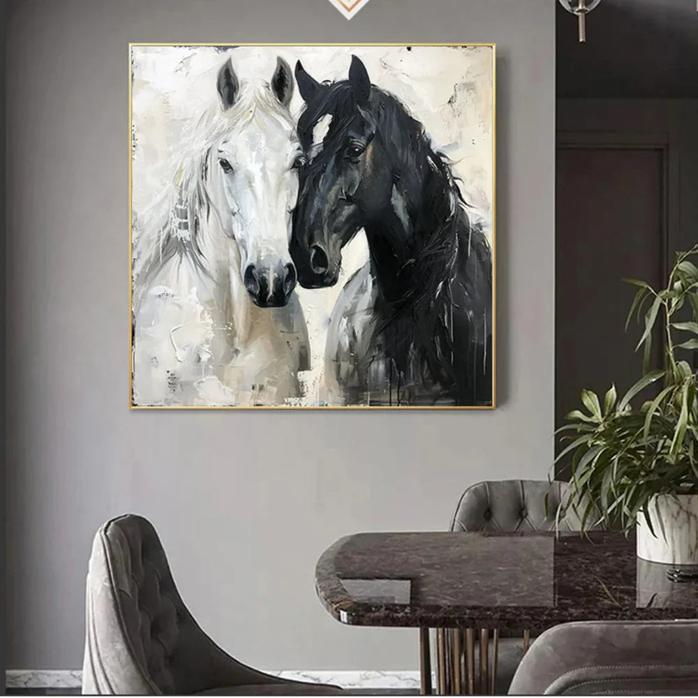 Abstract Animal Horse Canvas Art # DW054