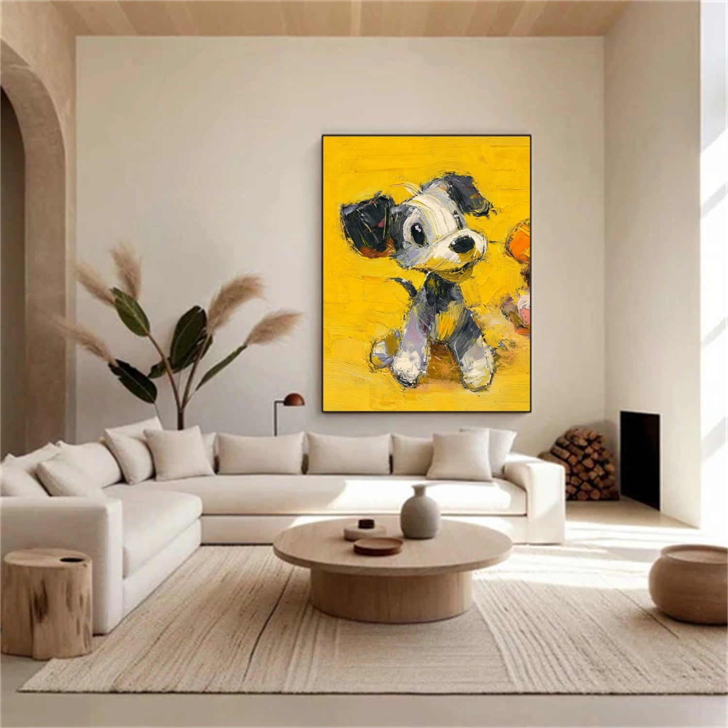 Abstract Animal Dog Canvas Art #DW130