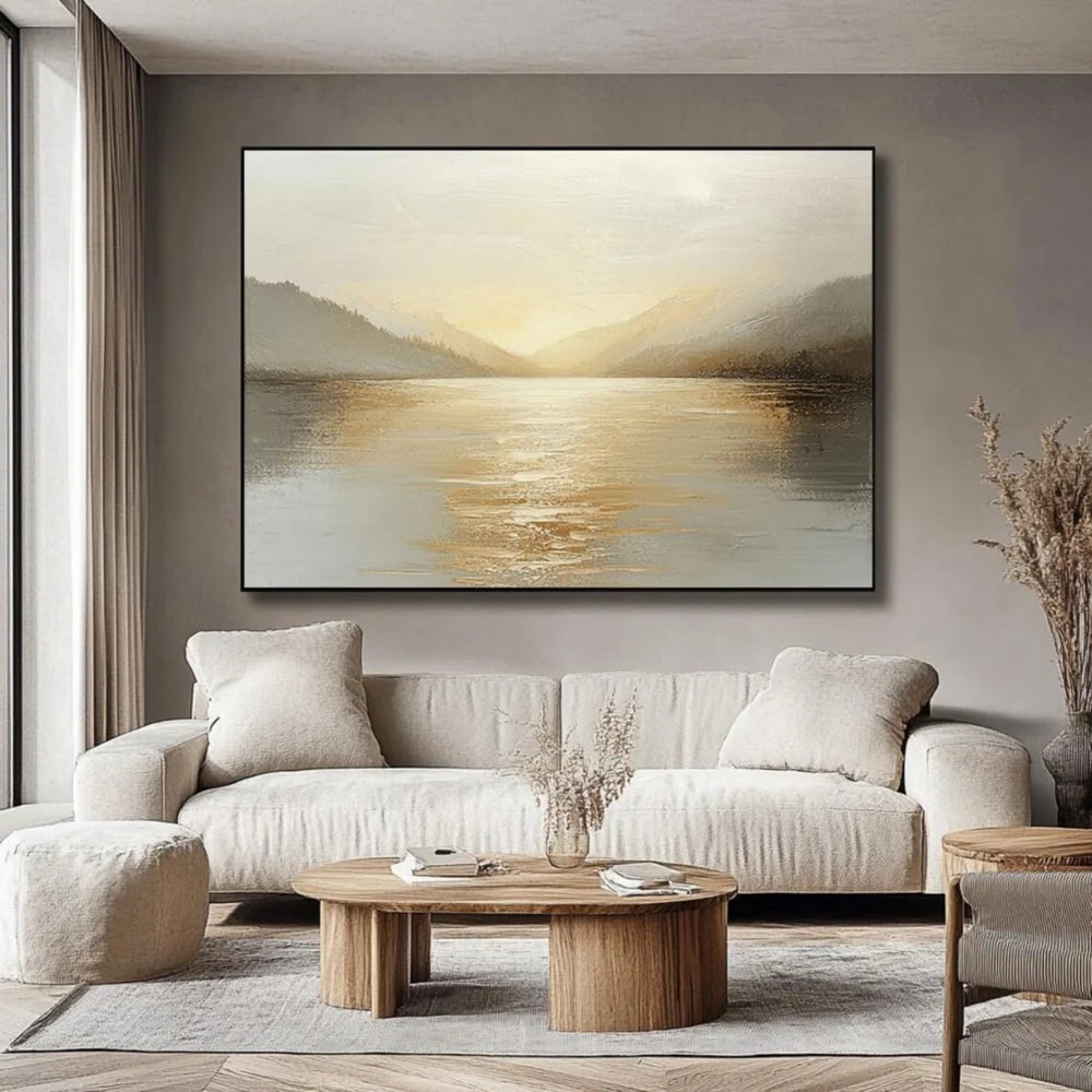 Abstract Ocean And Sky Textured Canvas Art # OC012