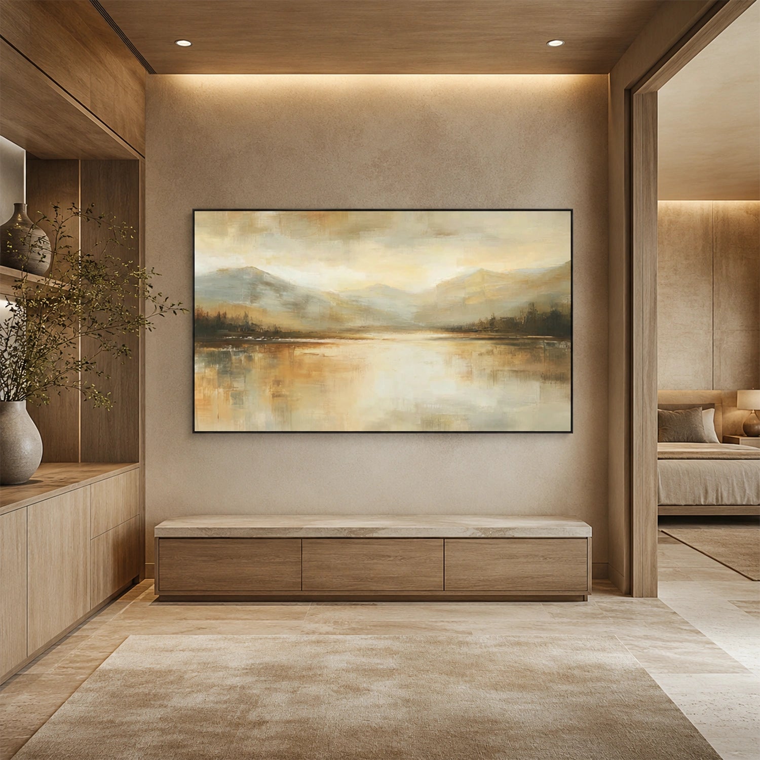 Abstract Mountain Canvas Art #BT101