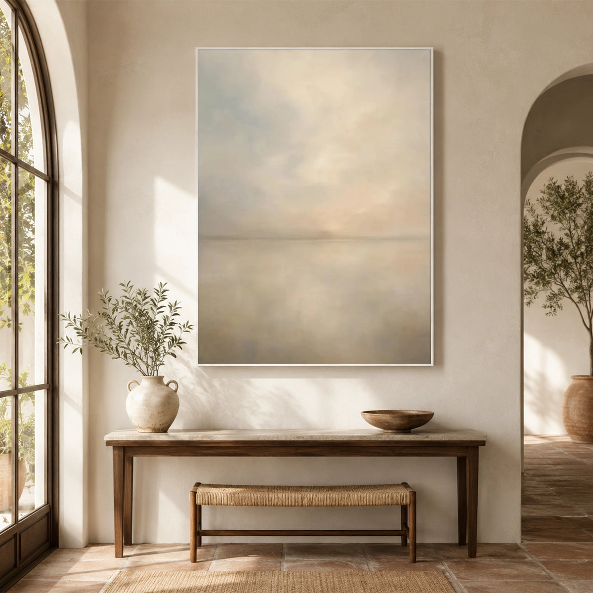 Abstract Ocean And Sky Canvas Art #OC230