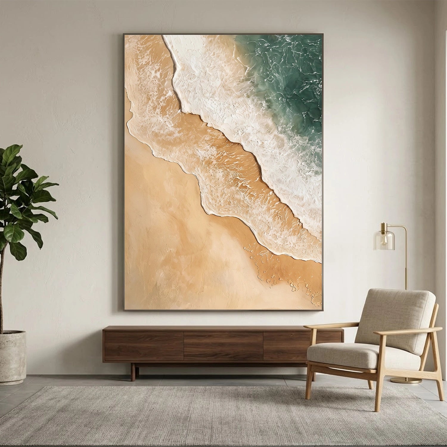 Abstract Ocean And Sky Canvas Art #OC189