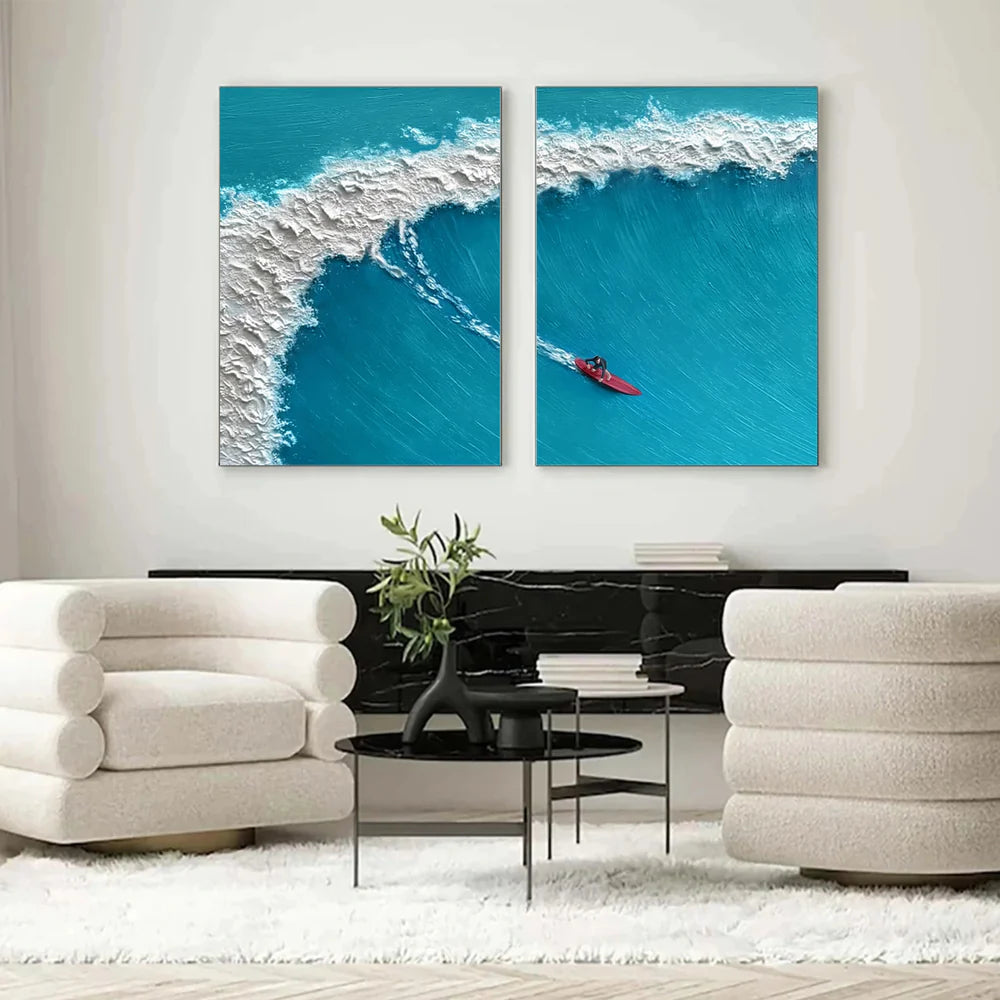 Surfing Sport Canvas Painting Set of 2 #PB018