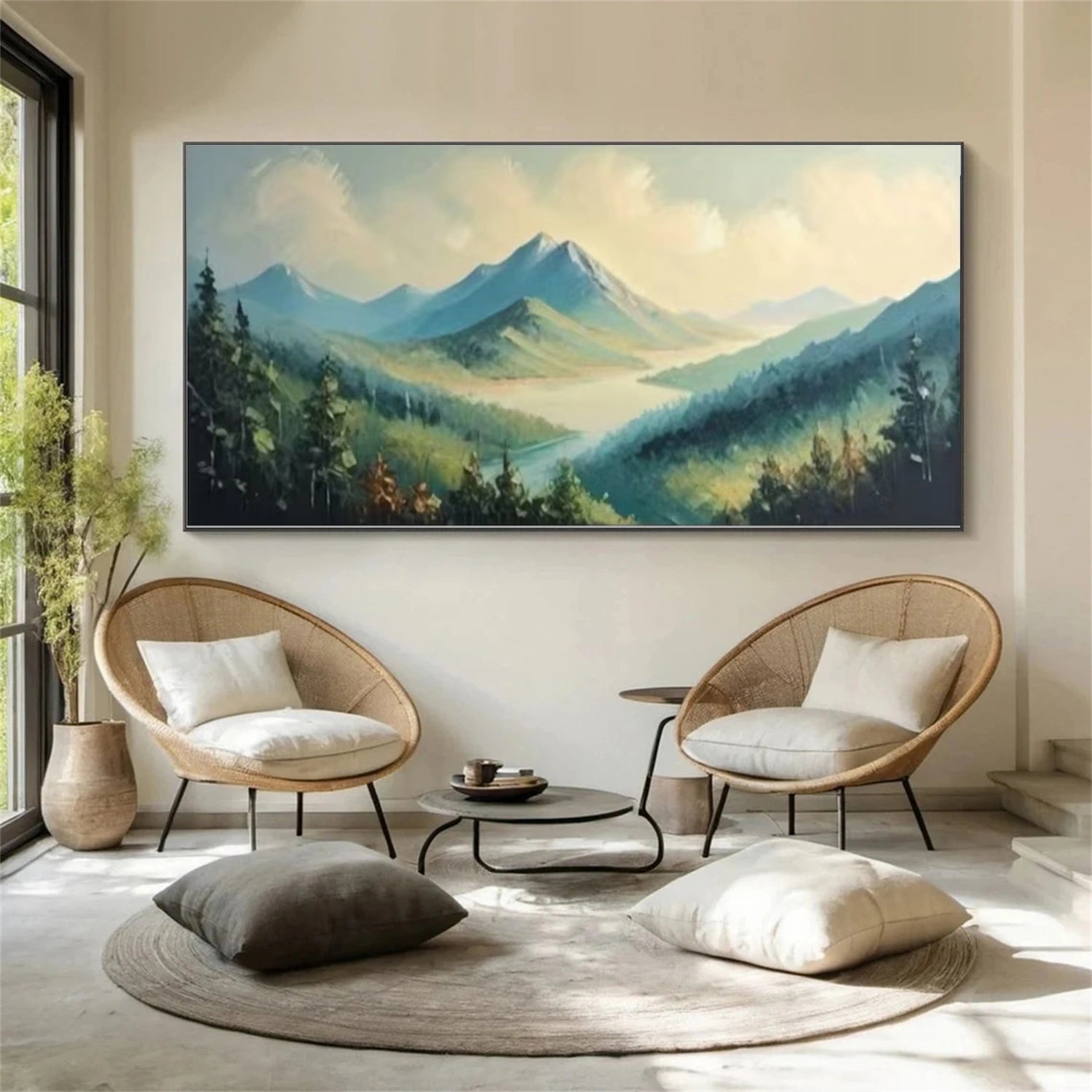Abstract Mountain Canvas Art #BT070