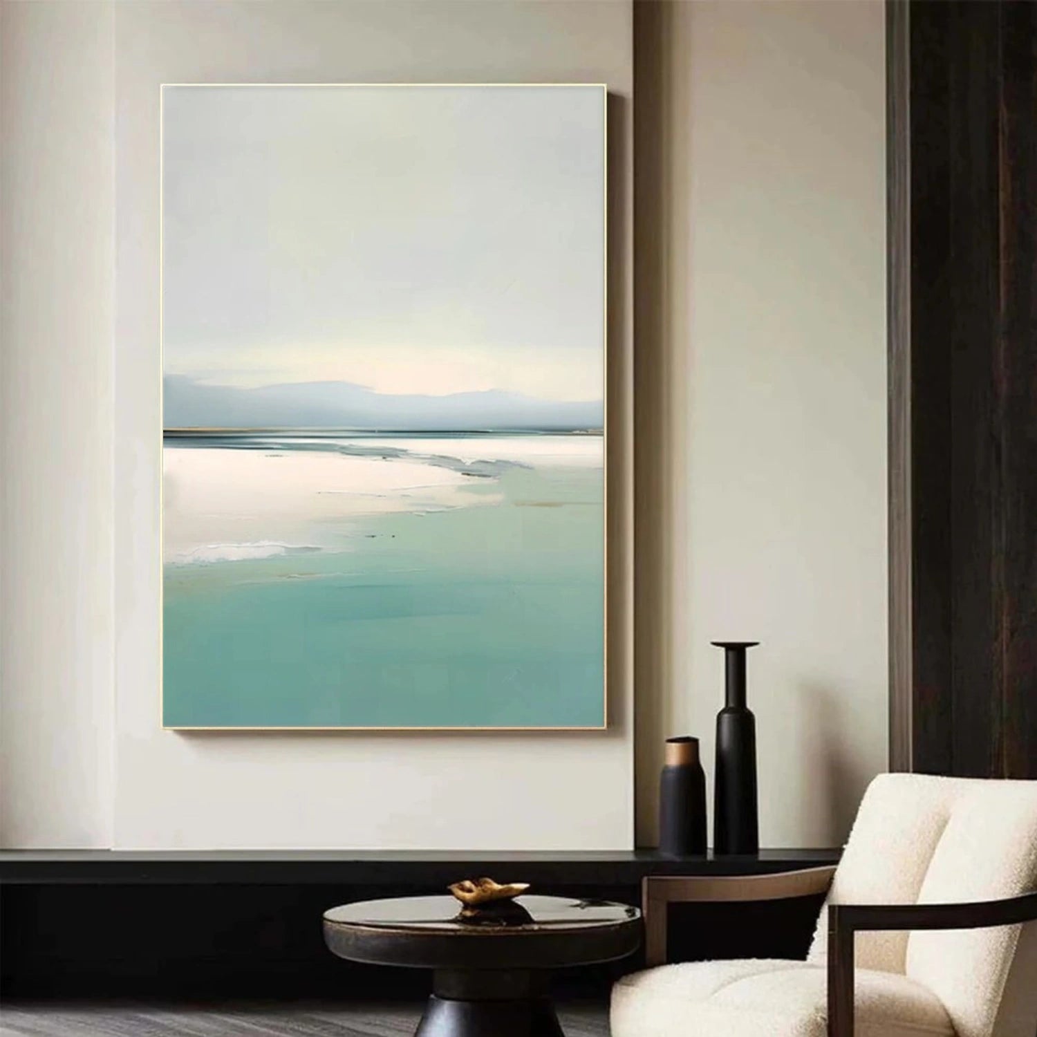 Abstract Ocean And Sky Canvas Art #OC146