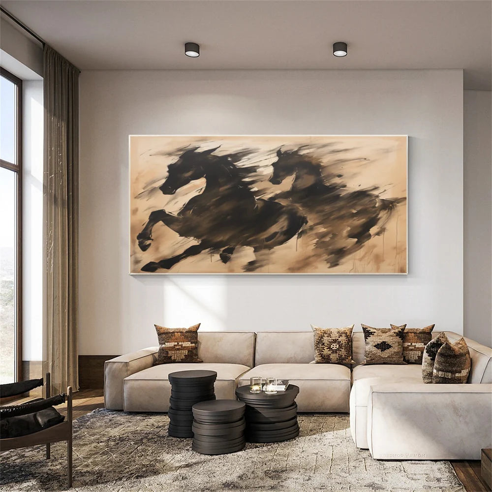 Abstract Animal Horse Canvas Art #DW052