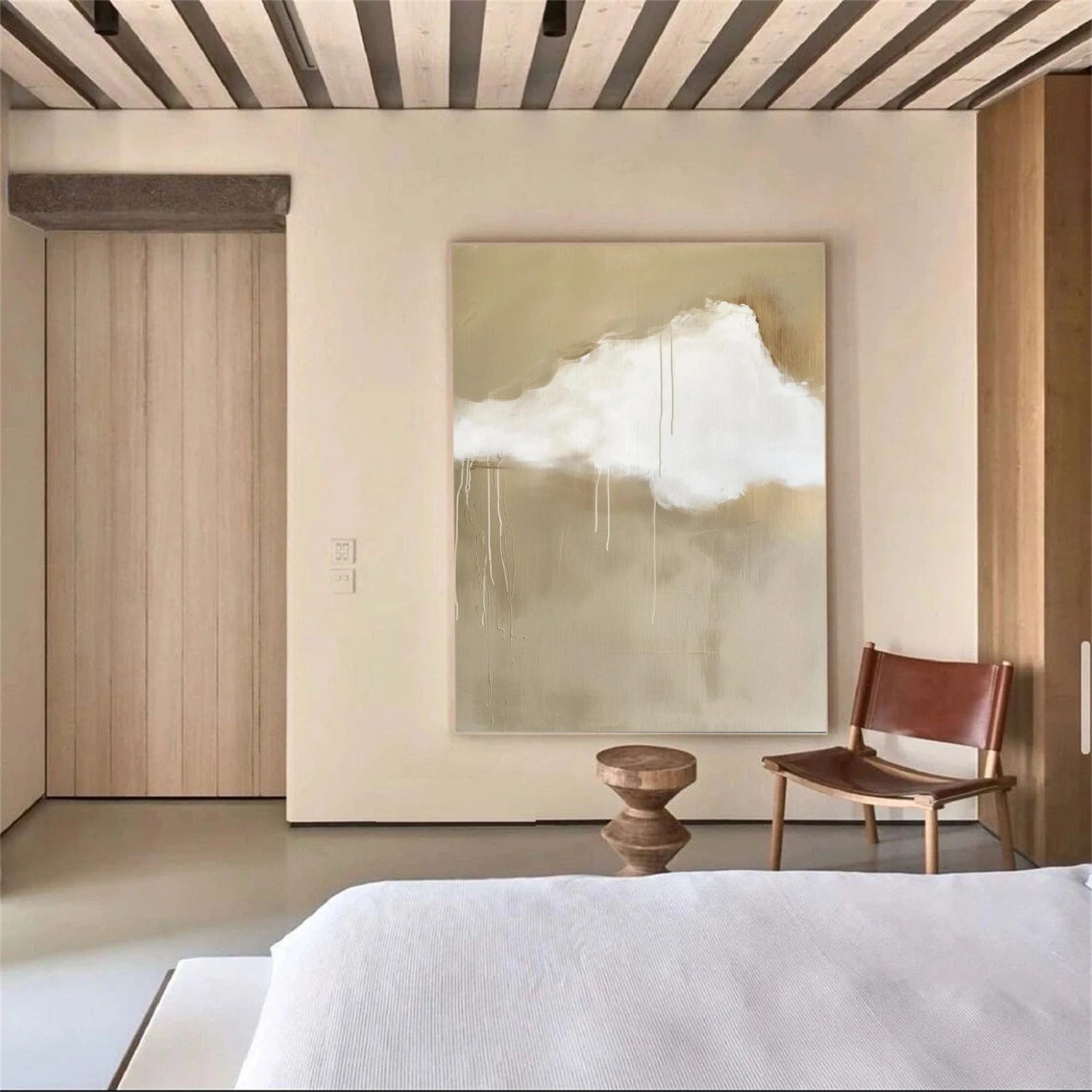 Minimalist Ocean And Sky Canvas Art #OC091