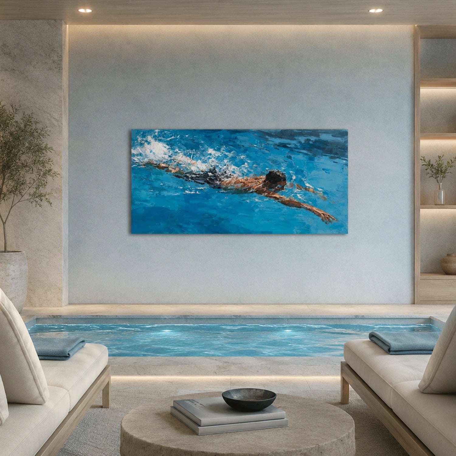 Swimming Sport Canvas Painting #PB101