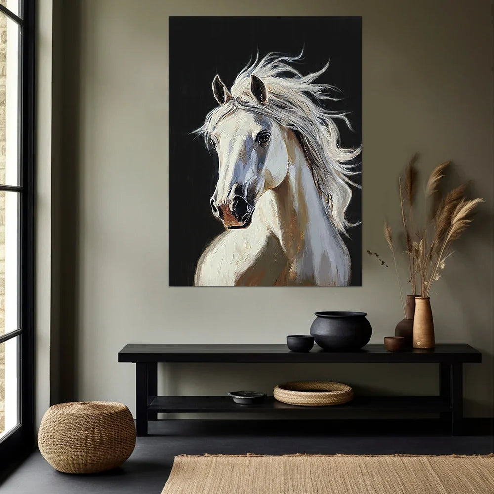 Abstract Animal Horse Canvas Art #DW070