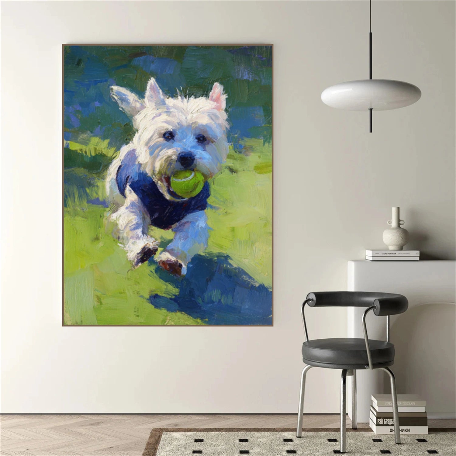 Abstract Animal Dog Canvas Art #DW128