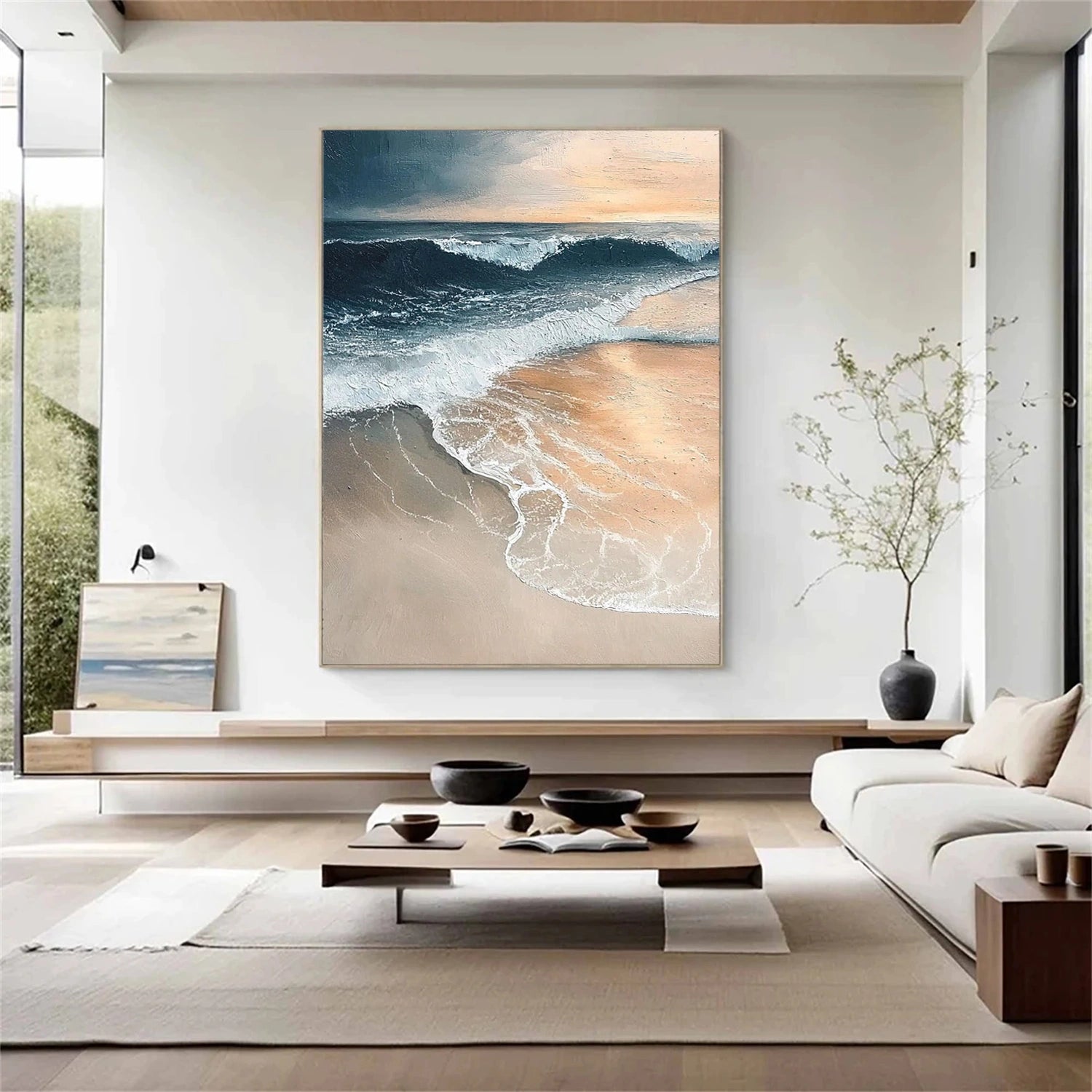 Abstract Ocean And Sky Canvas Art #OC171