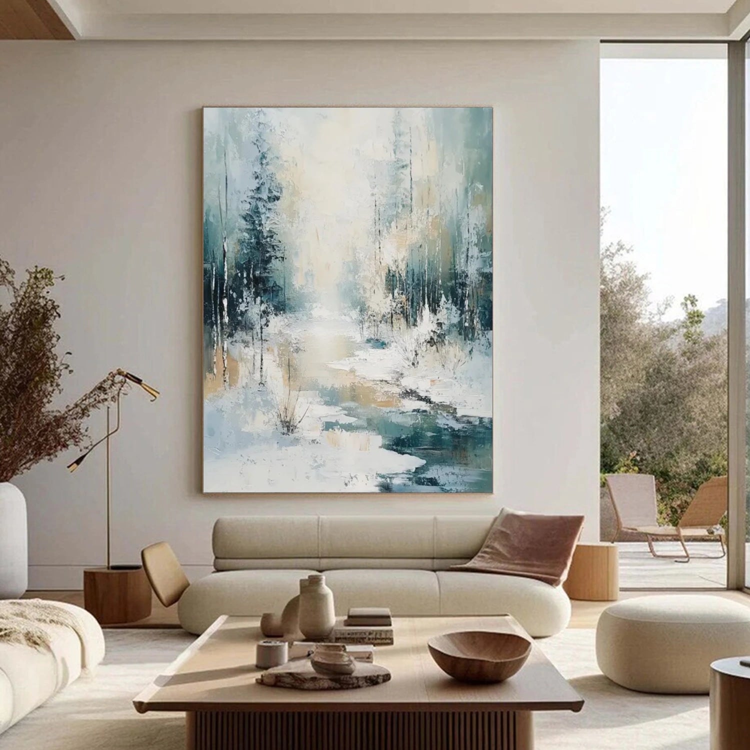 Abstract Flower And Tree Canvas Art #MF089