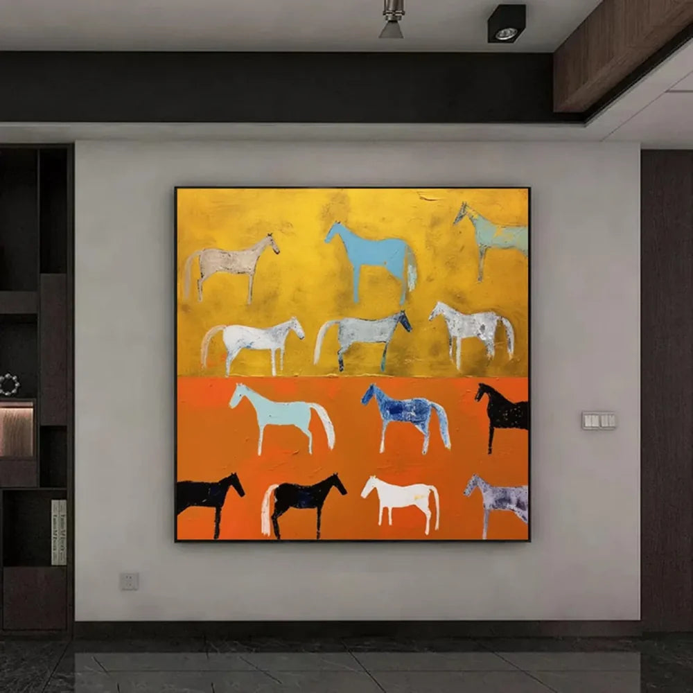 Colorful Abstract Animal Canvas Art #DW057
