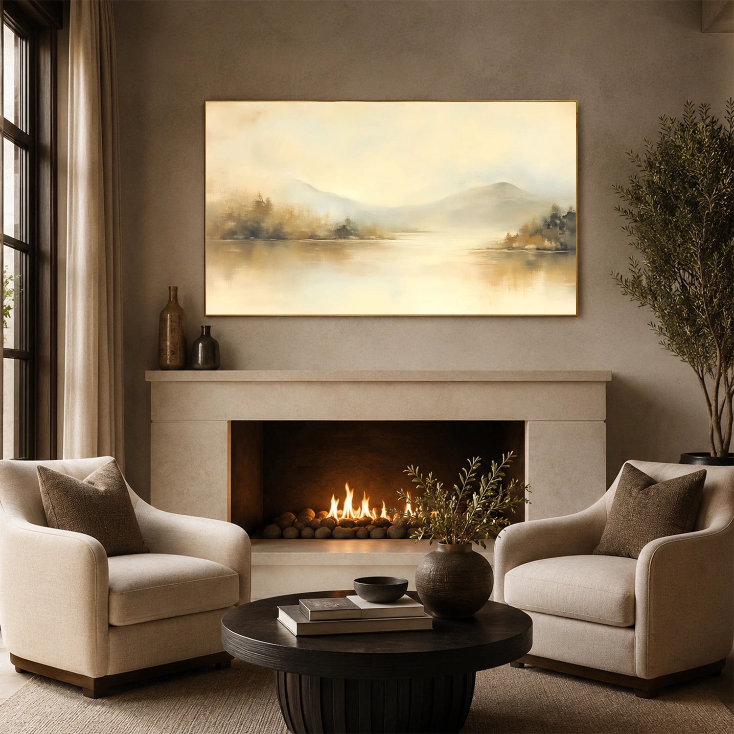 Abstract Mountain Canvas Art #BT103