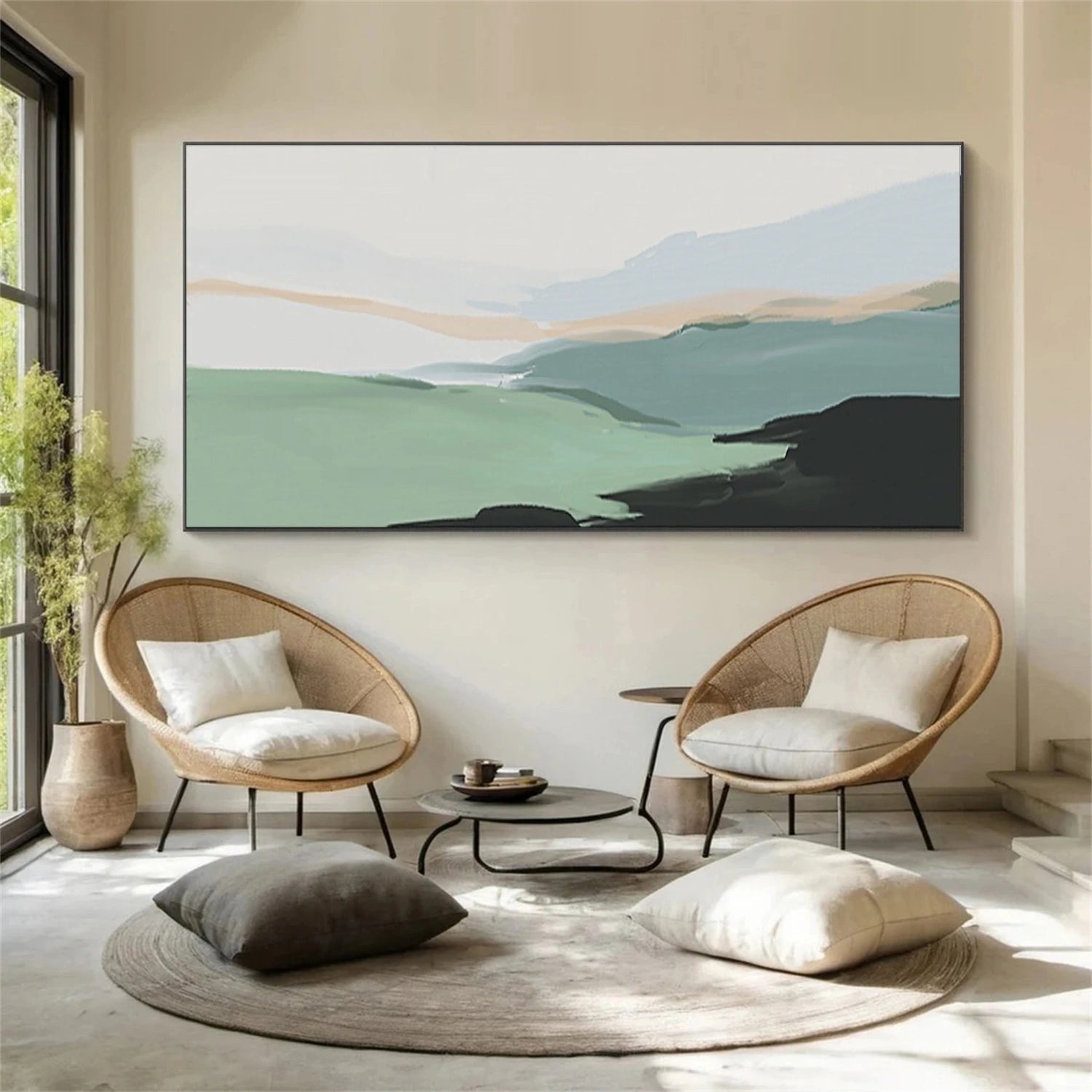Abstract Mountain Canvas Art #BT067