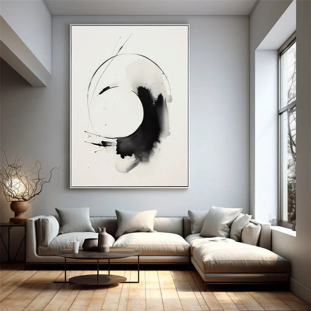 Black and White Minimalist Canvas Art #WZ053