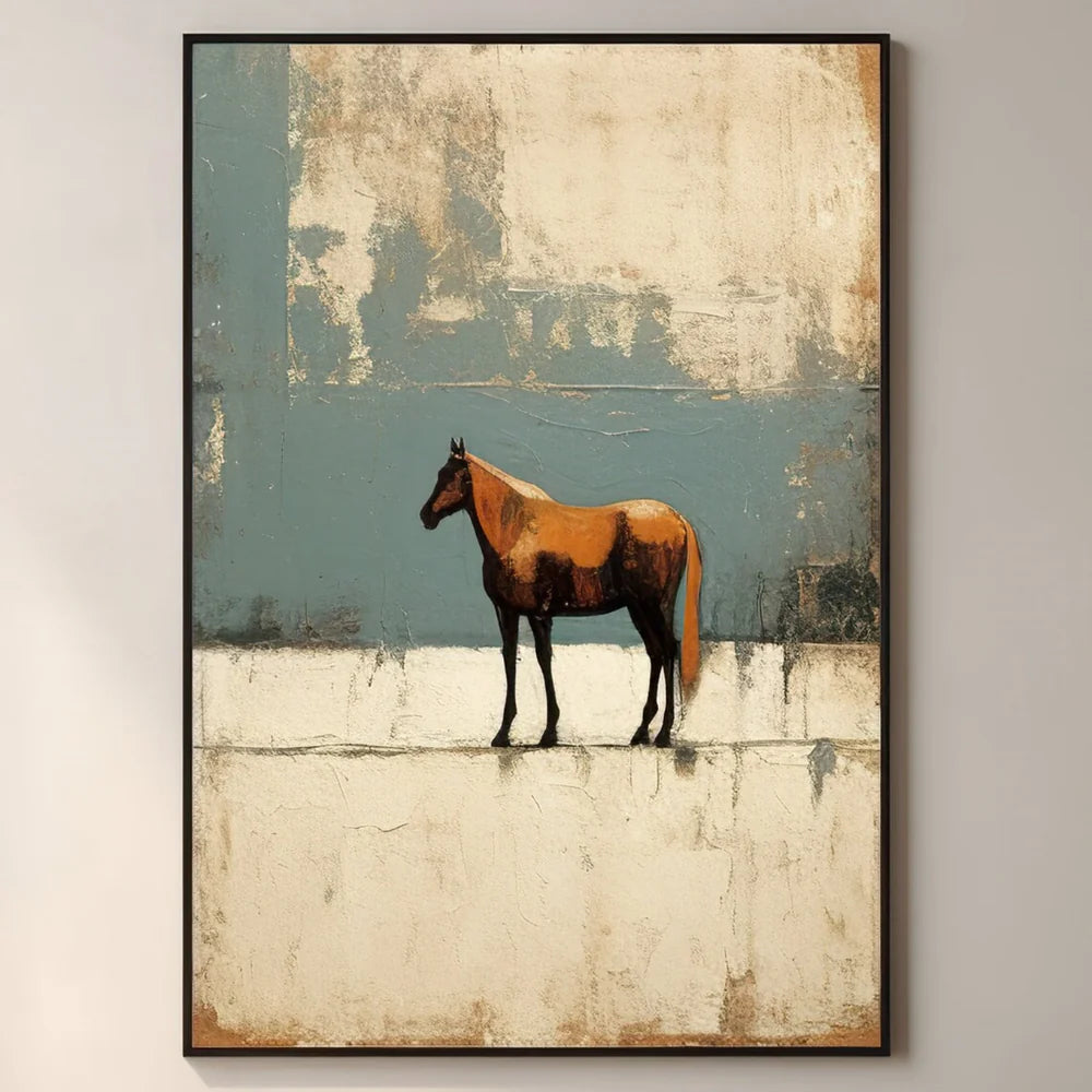 Abstract Animal Horse Canvas Art #DW030