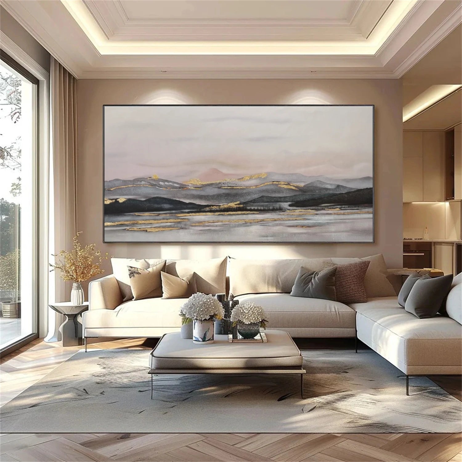 Abstract Mountain Canvas Art #BT044