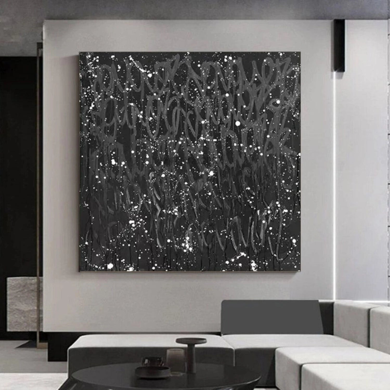 Black and White Abstract Wall Art #VA165