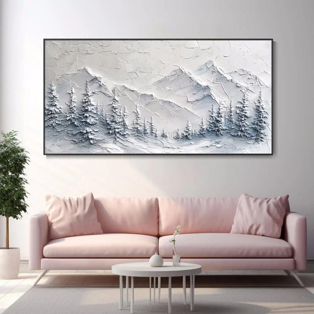 Abstract Mountain Textured Canvas Art #BT015
