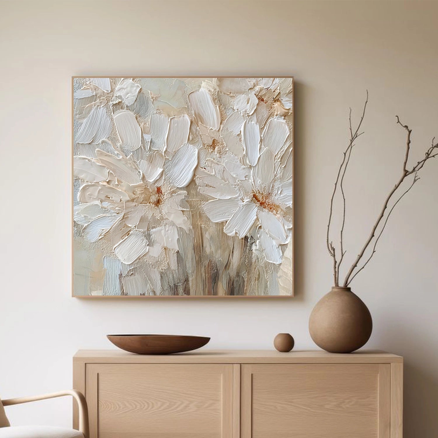 Abstract Flower And Tree Textured Canvas Art #MF181