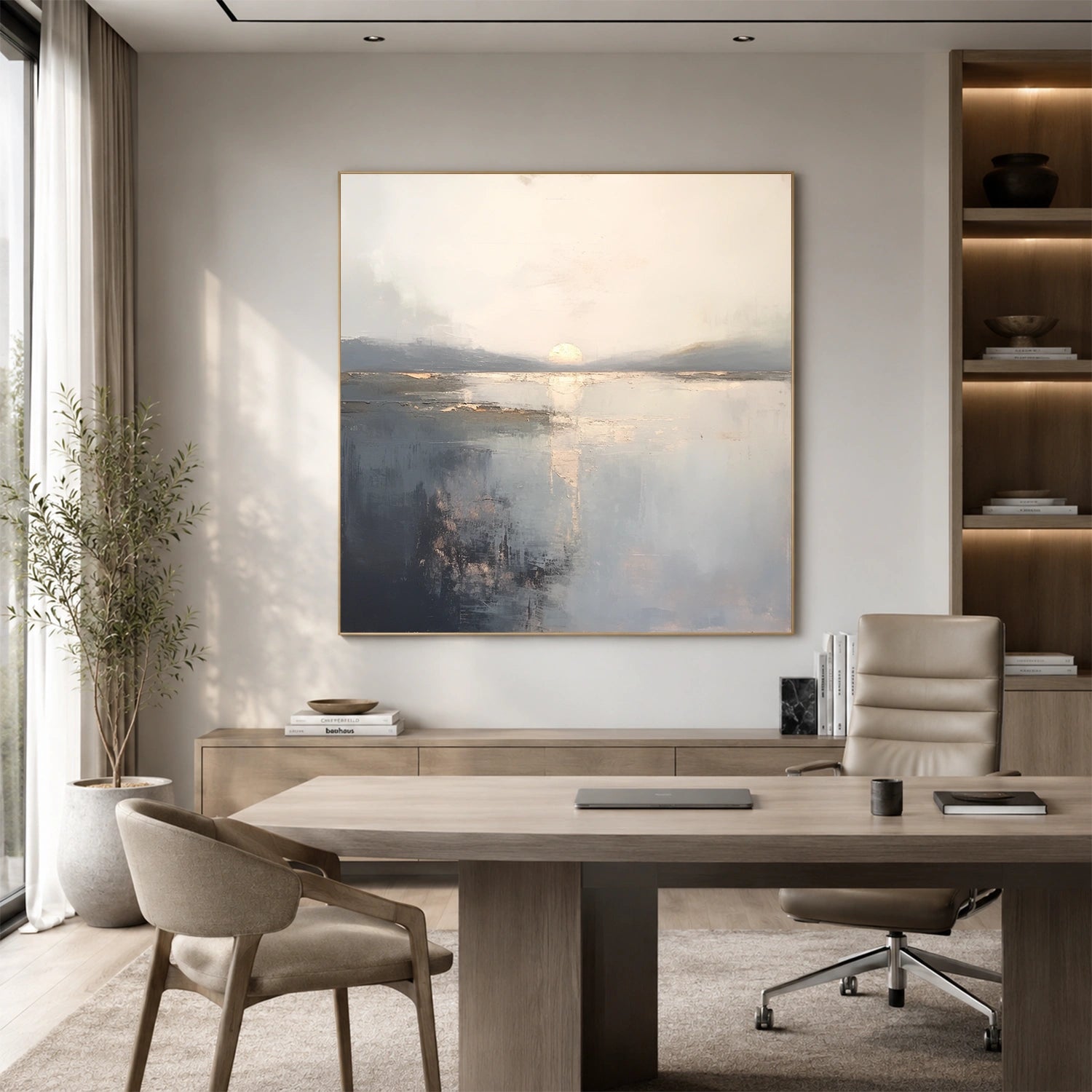 Abstract Ocean And Sky Canvas Art #OC204
