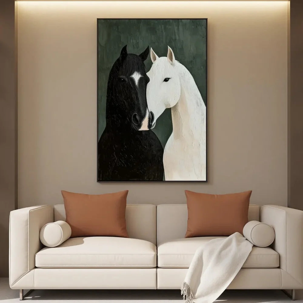 Abstract Animal Horse Canvas Art #DW025