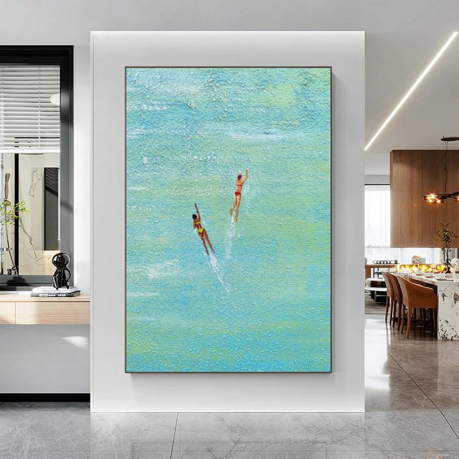 Swimming Sport Canvas Painting #PB078
