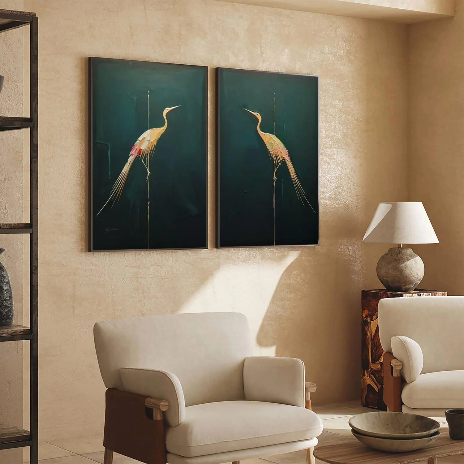 Abstract Animal Canvas Art Set of 2 #DW089
