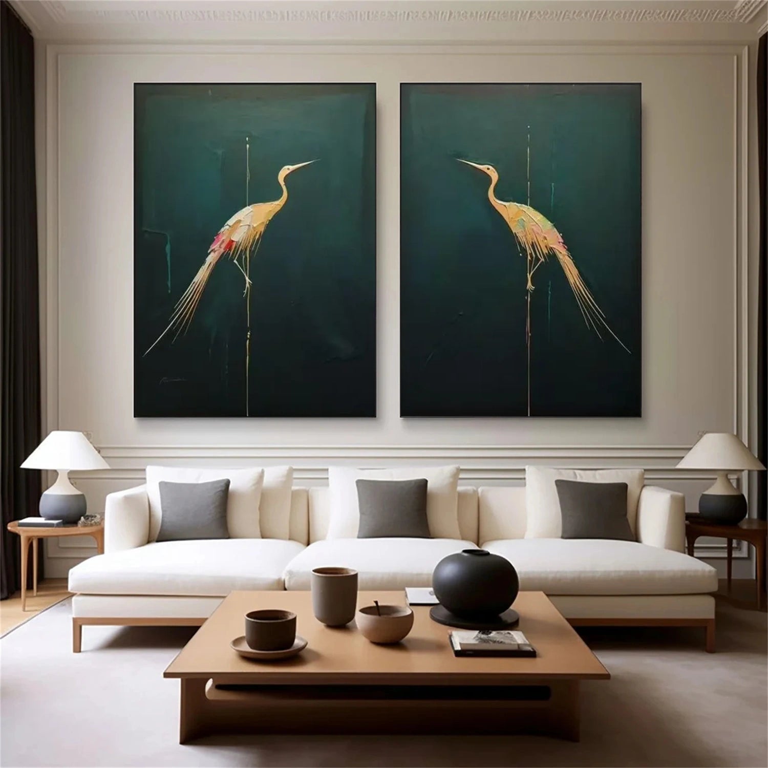 Abstract Animal Canvas Art Set of 2 #DW089