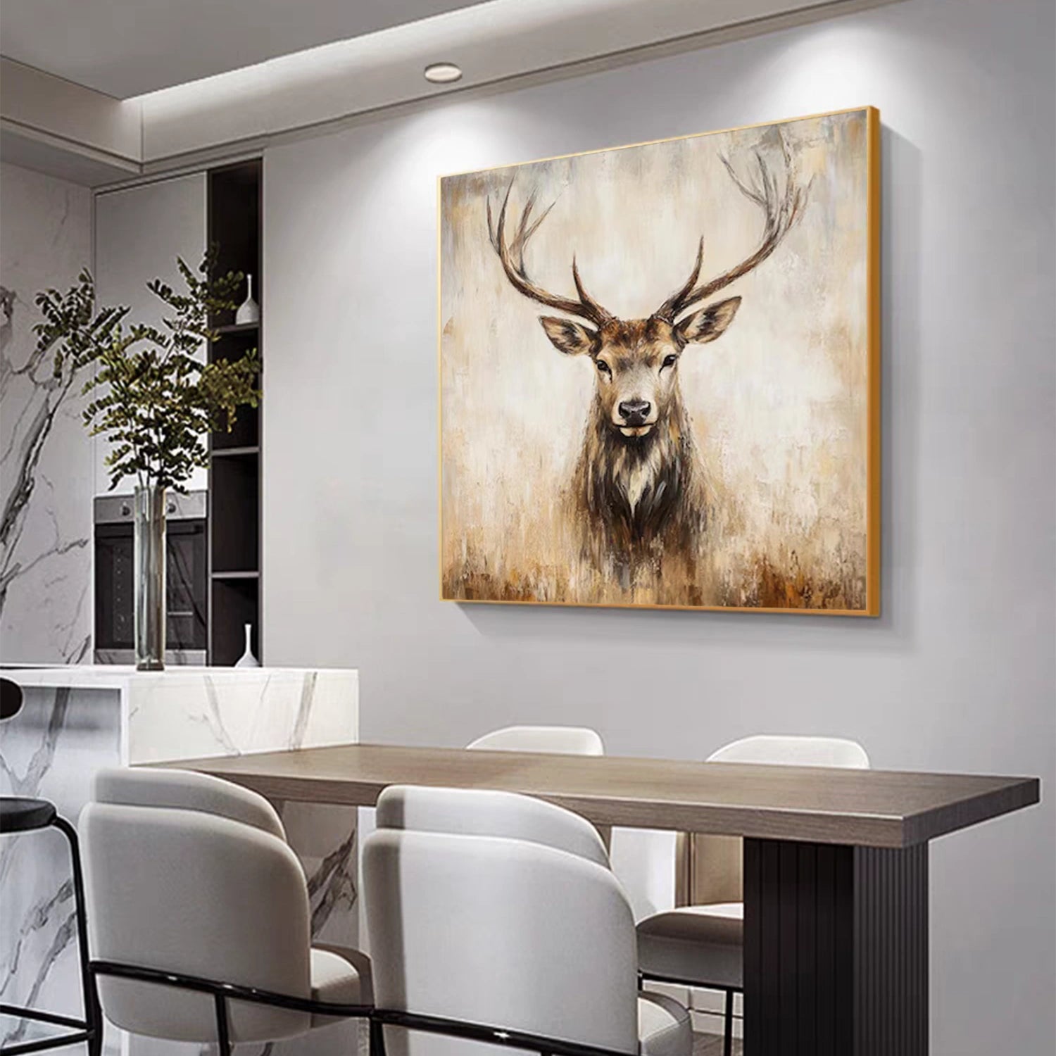 Abstract Animal Canvas Art #DW112