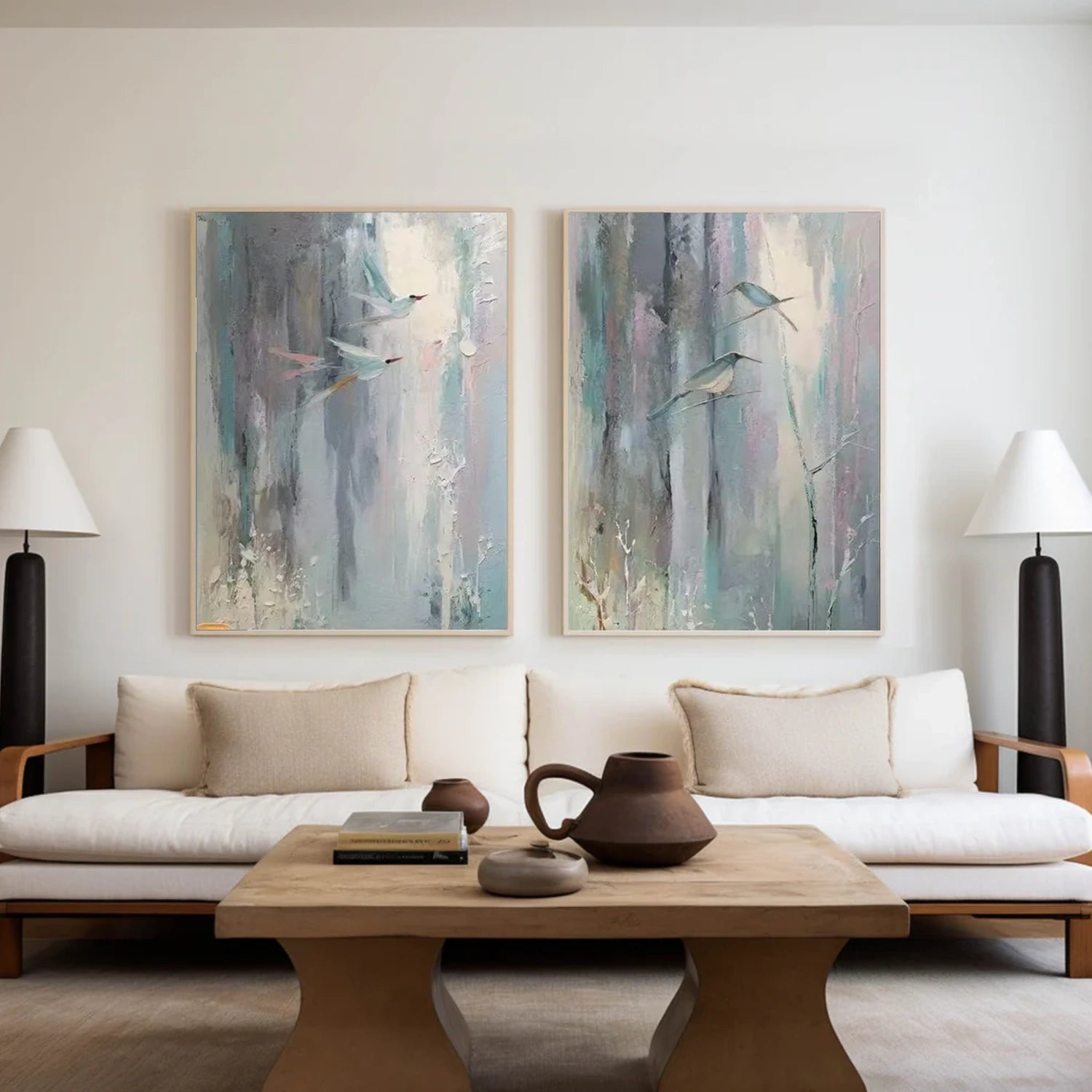Abstract Animal Canvas Art Set of 2 #DW088