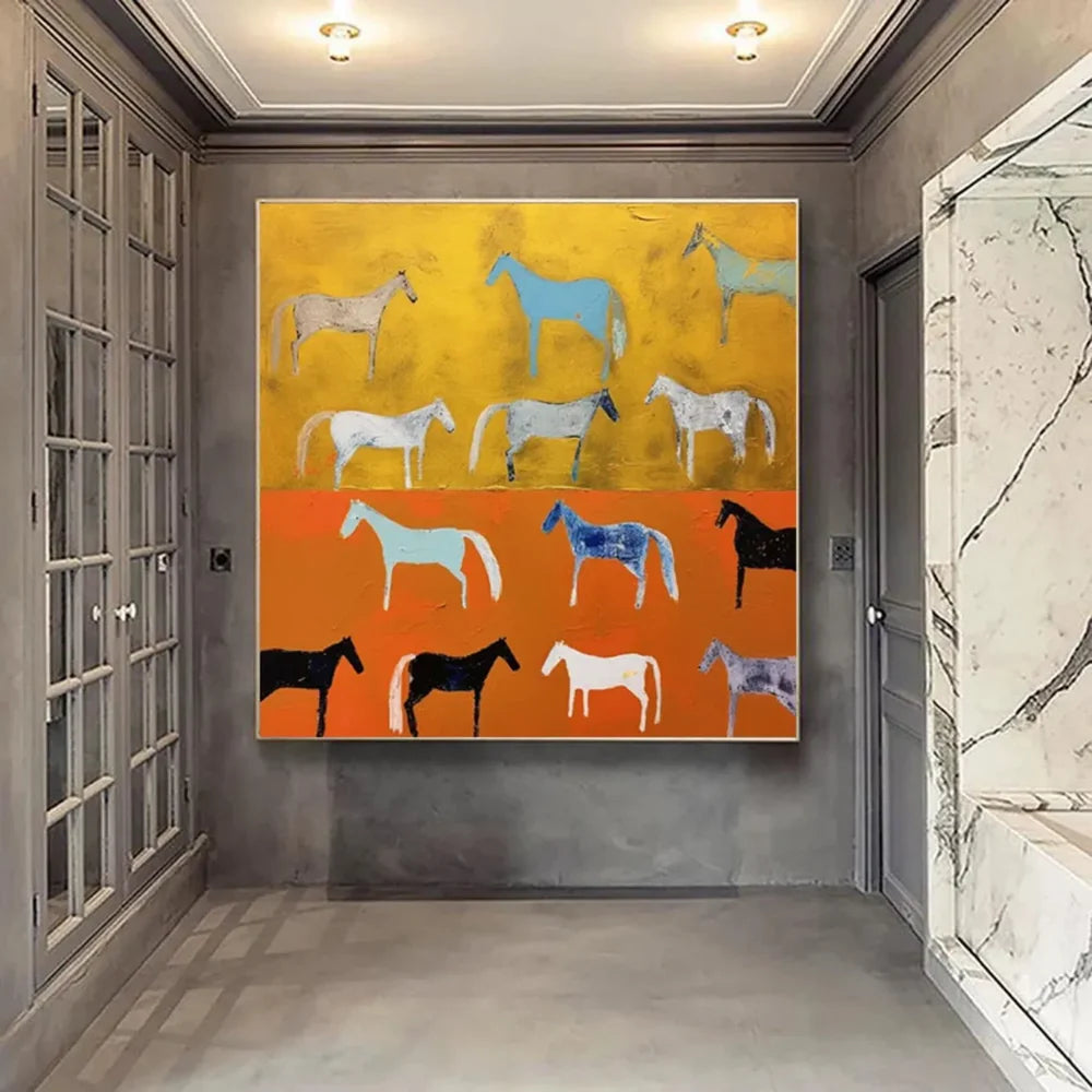Colorful Abstract Animal Canvas Art #DW057