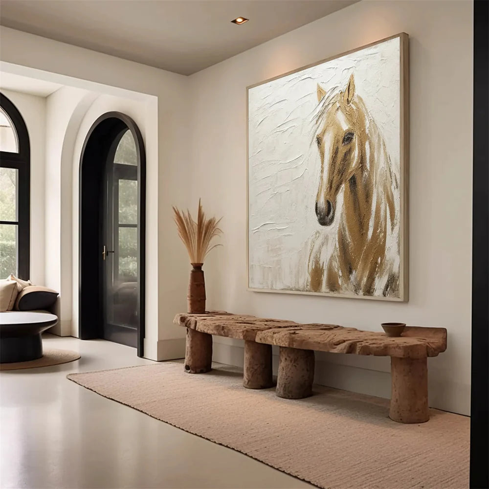 Abstract Animal Horse Canvas Art #DW006